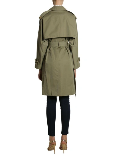 Shop Michael Michael Kors Cotton Blend Trench Coat In Verde