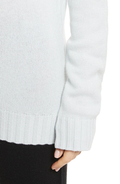 Shop Vince Off The Shoulder Wool & Cashmere Sweater In Sea
