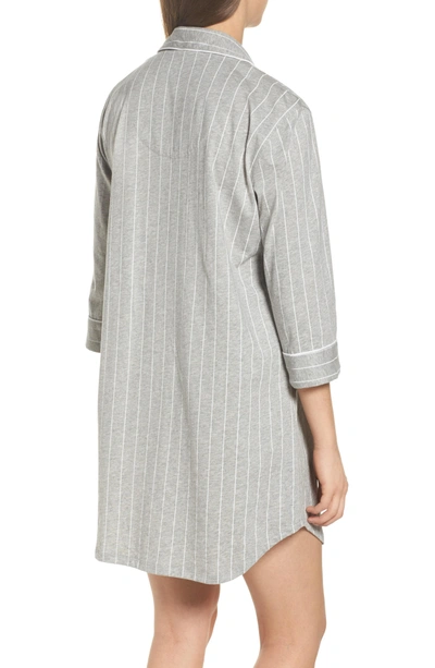 Shop Lauren Ralph Lauren Cotton Jersey Sleep Shirt In Greystone