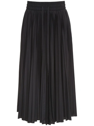 Shop Red Valentino Pleated Skirt In Neronero