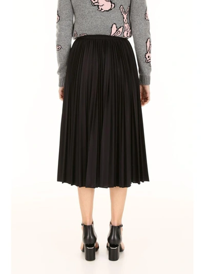 Shop Red Valentino Pleated Skirt In Neronero