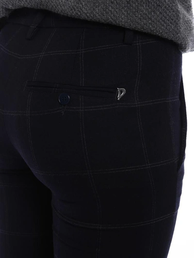 Shop Dondup Perfect Prince Of Wales Trousers In Black