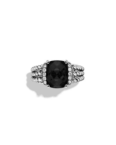 Details about  / Designer Inspired Silver 10 x 8mm Petite Wheaton Ring with Black Onyx /& Diamond