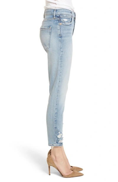 Shop Agolde Sophie Distressed High Waist Crop Skinny Jeans In Vertigo