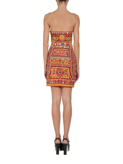 Shop Moschino Sheath Dress In Multicolor