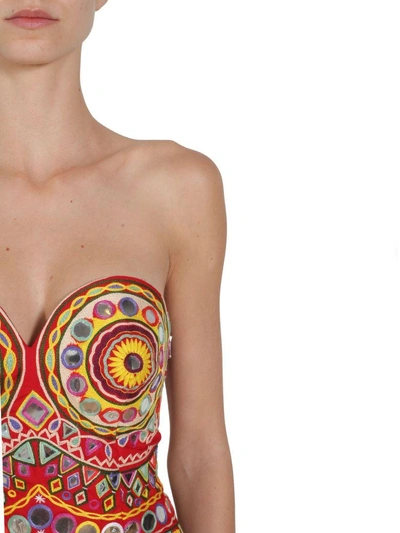 Shop Moschino Sheath Dress In Multicolor