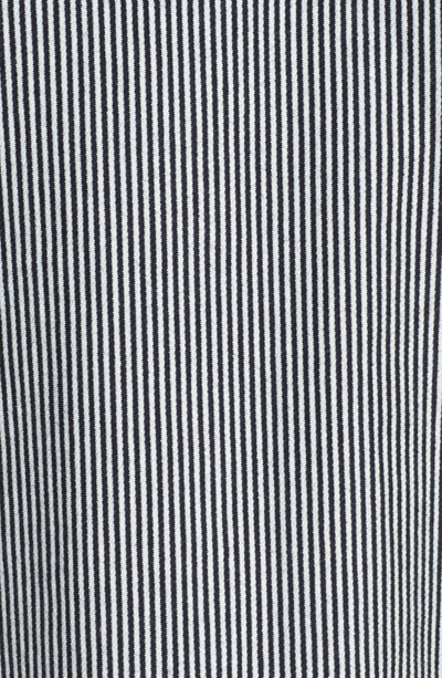Shop Splendid Stripe Crop Jacket In Dark Wash