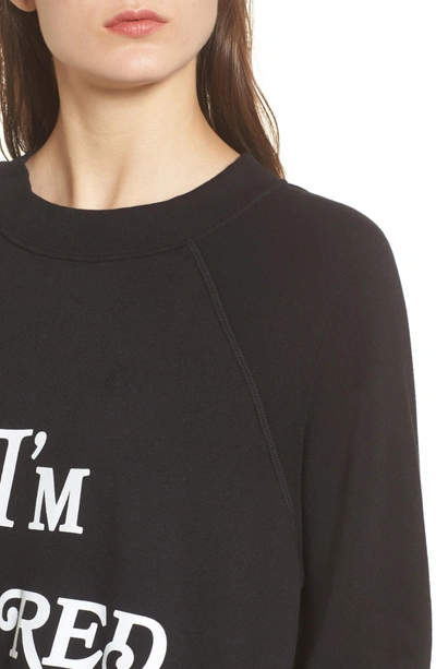 Shop Wildfox I'm Bored Sommers Sweatshirt In Black