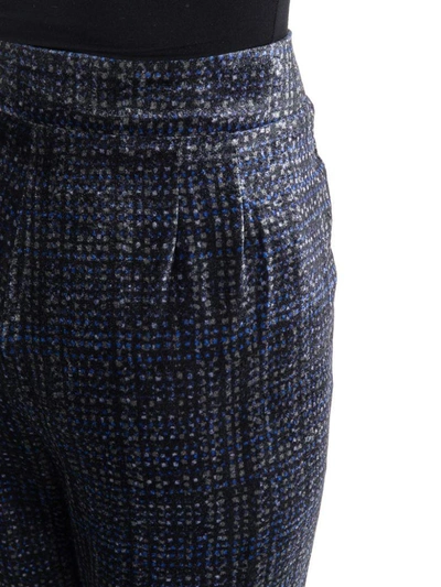 Shop Via Masini 80 Viscose Blend Trousers In Blue