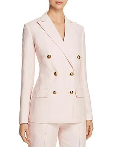 Shop Ralph Lauren Lauren  Double-breasted Blazer - 100% Exclusive In Pink