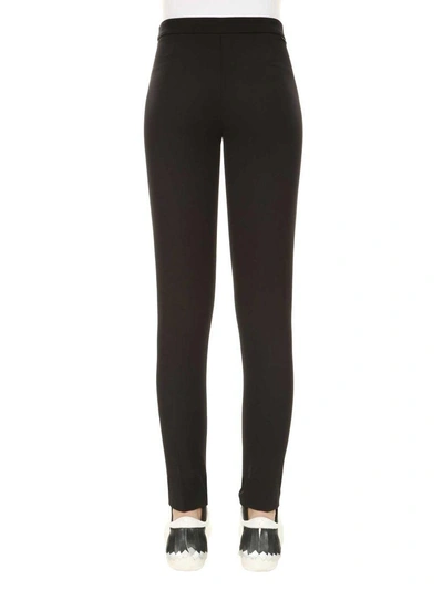 Shop Moncler Jersey Leggings In Nero