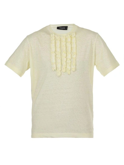 Shop Dsquared2 Cotton T-shirt In Light Yellow
