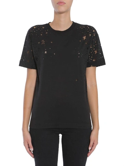 Shop Stella Mccartney Star Intarsia T-shirt In Nero