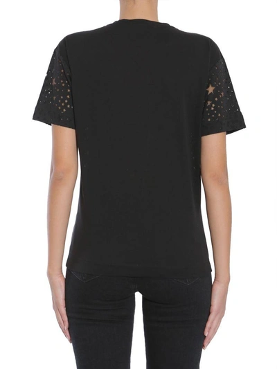 Shop Stella Mccartney Star Intarsia T-shirt In Nero