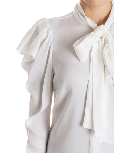 Shop Michael Michael Kors Silk Blend Shirt In White