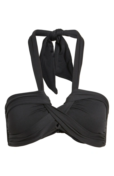 Shop Seafolly Halter Bikini Top In Black