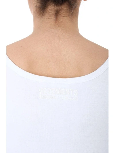 Shop Vetements Tank Top Dress In White