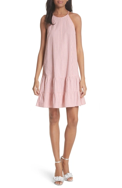 Shop Rebecca Taylor Sleeveless Stripe Tank Dress In Candy Floss Combo