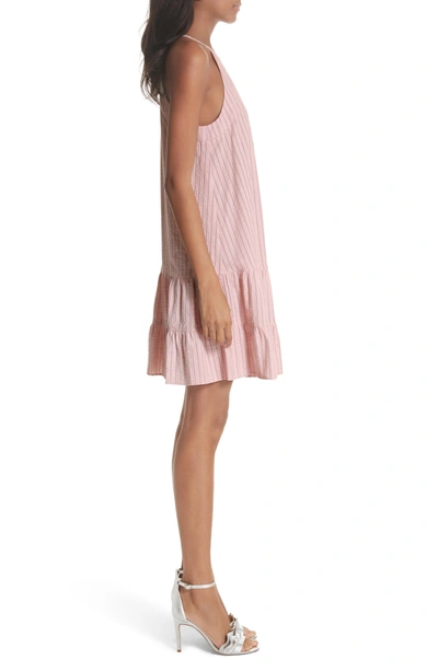 Shop Rebecca Taylor Sleeveless Stripe Tank Dress In Candy Floss Combo