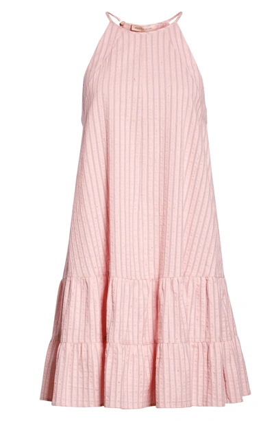 Shop Rebecca Taylor Sleeveless Stripe Tank Dress In Candy Floss Combo