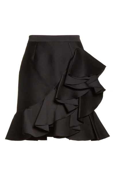 Shop Stella Mccartney Ruffle Mini Skirt In Black