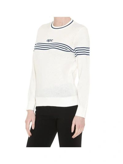 Shop Apc A.p.c. Brand Sweater In Ecru