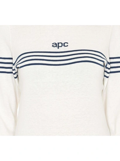Shop Apc A.p.c. Brand Sweater In Ecru