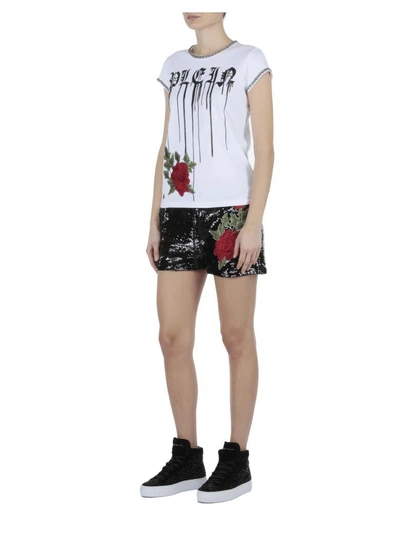 Shop Philipp Plein Cotton T-shirt In White