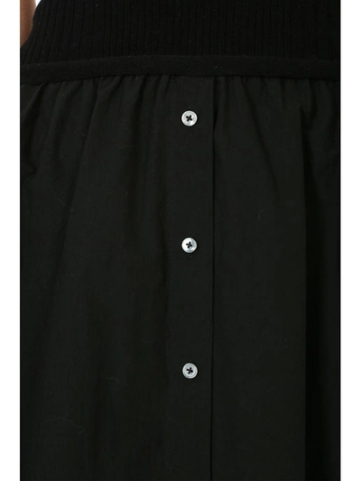 Shop Alexander Wang T Washed Poplin Skirt In Black