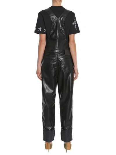 Shop Givenchy Eco Leather Dungarees In Nero