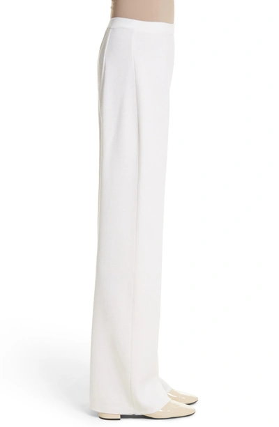 Shop Max Mara Brando Wool Wide Leg Pants In Silk