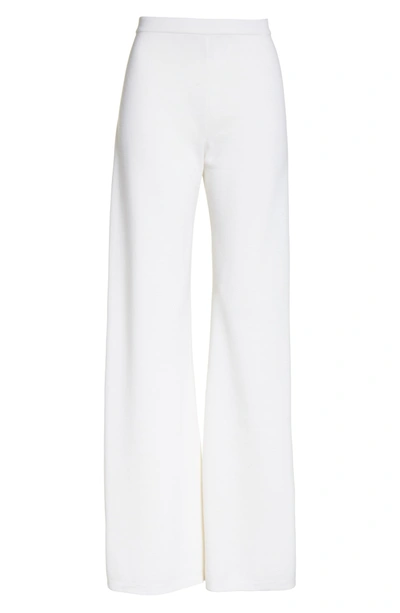 Shop Max Mara Brando Wool Wide Leg Pants In Silk