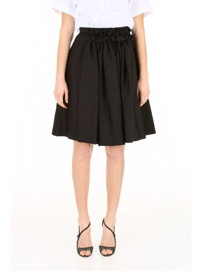 Shop Lanvin Ruffled Skirt In Skirt (black)