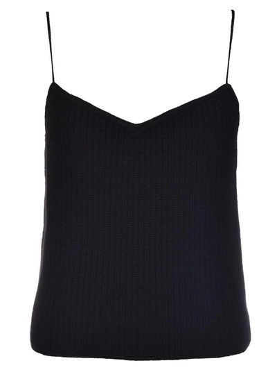 Shop Theory Ribbed Knit Top In Black