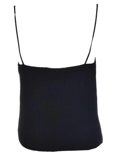 Shop Theory Ribbed Knit Top In Black