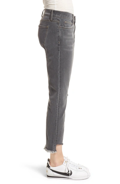 Shop Current Elliott The Cropped Straight Leg Jeans In Austen Destroy