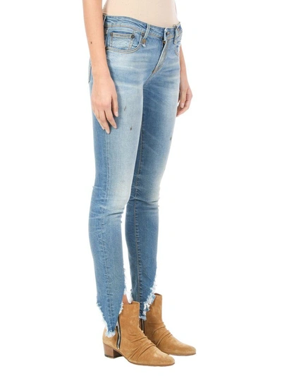 Shop R13 Kate Skinny Distressed Jeans In Blue