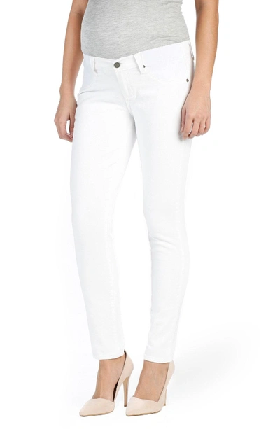 Shop Paige 'skyline' Ankle Peg Skinny Maternity Jeans In Optic White