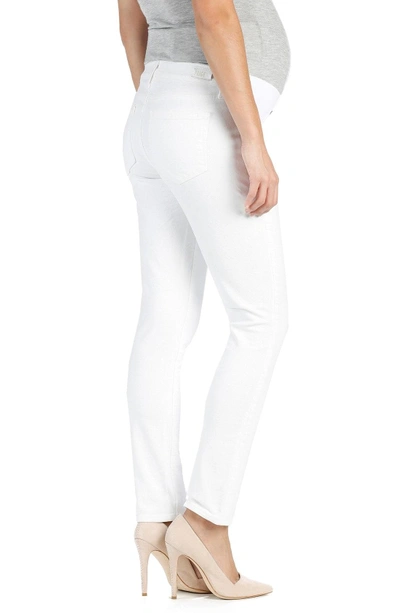 Shop Paige 'skyline' Ankle Peg Skinny Maternity Jeans In Optic White