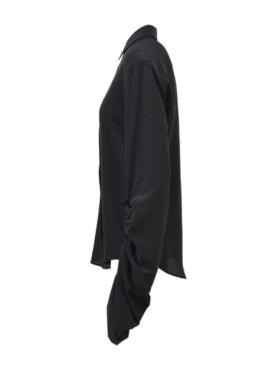 Shop Saint Laurent Maxi Sleeve Shirt In Black