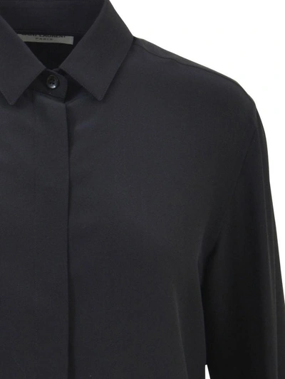 Shop Saint Laurent Maxi Sleeve Shirt In Black