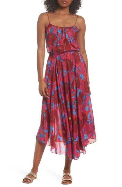 Shop Diane Von Furstenberg Maxi Dress Cover-up In Boswell Geranium