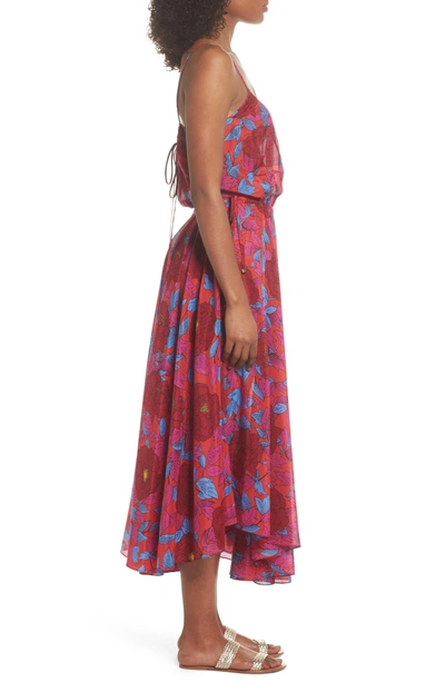Shop Diane Von Furstenberg Maxi Dress Cover-up In Boswell Geranium