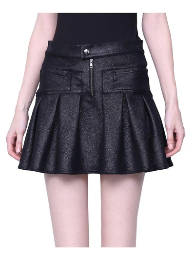 Shop Giamba Lurex Skirt In Nero