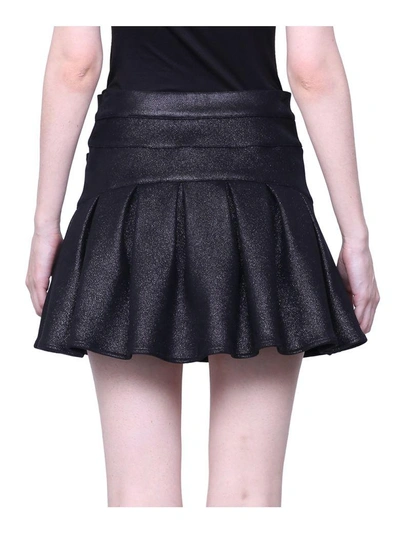 Shop Giamba Lurex Skirt In Nero