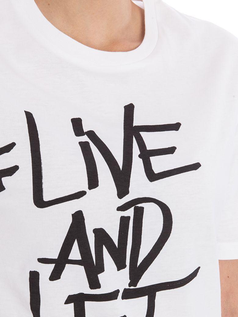 Neil Barrett Live And Let Live T-shirt In White | ModeSens