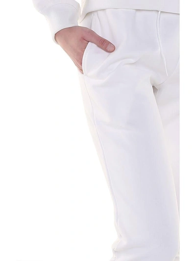 Shop Y-3 Tonal-logo Cotton-blend Track Pants In Bianco