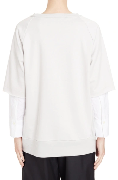 Shop Y's Double Sleeve Sweatshirt In Off White