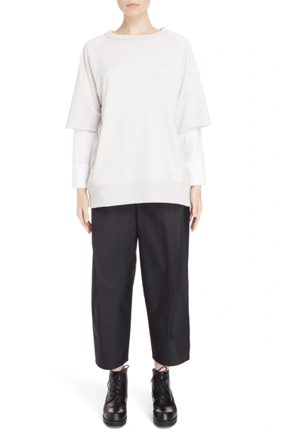 Shop Y's Double Sleeve Sweatshirt In Off White