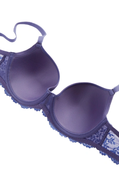 Shop Wacoal Embrace Lace Underwire Molded Cup Bra In Twilight Purple/ Hydrangea